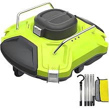 Robot Pool Vacuum Cleaner - Automatic Cordless Cleaner with Powerful Motors, 120 Minutes Runtime, Double Filter System, Suitable for Maximum 1050 Sq.ft Cleaning Area