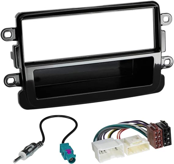 1 Din car stereo fitting kit fascia for DACIA duster sandero 2012-2017 glossy black