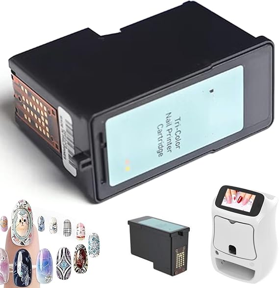 Nail Printer Machine 3D Nail Art Printers, Mobile for Home and Nail Salon Use, Mobile Nail Printing Machinesfor Home and Nail Salon, InkCartridge