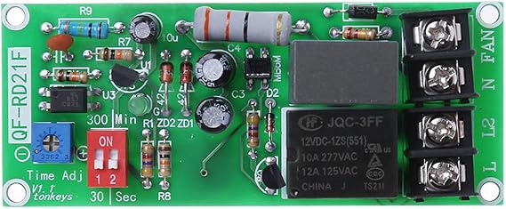PENG AC100V-220V Adjustable Timer Control Relay Module Turn Off Delay Switch Board For Exhaust Fan