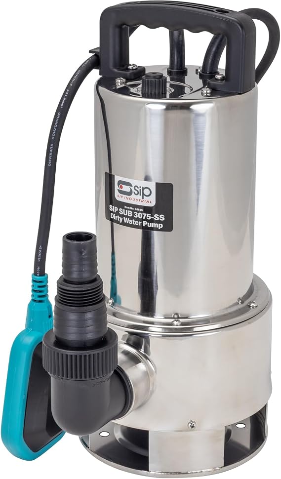 SIP SUB 3075-SS Submersible Dirty Water Pump 750W 16500L/hr Float Switch