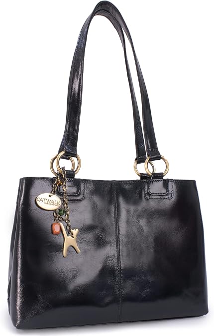 Catwalk Collection Handbags Genuine Leather Shoulder Bag - Bellstone