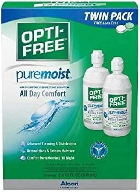 Opti-Free Puremoist Multi-Purpose Disinfectant Twin Pack 284 ml per bottle