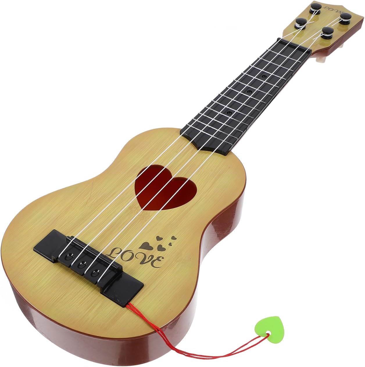 SEWACC Plastic Mini Ukulele Mini Guitar for Kids Acoustic Guitar 4-String Beginner Child Instrument Playable Perform Easy to Play Introduction String Instrument Music