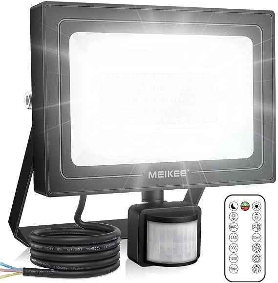 MEIKEE Security Lights with Motion Sensor 60W 5200LM PIR Floodlights [Energy Class F]