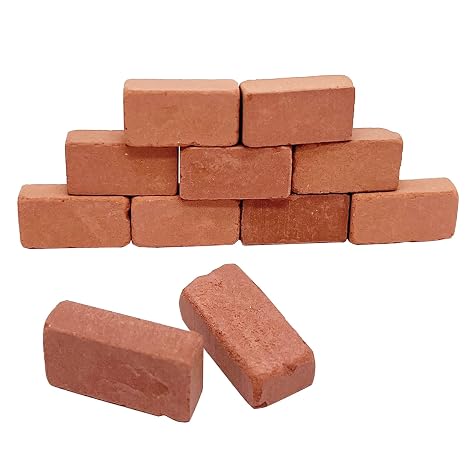 100 Adet Mini Kırmızı Minyatür Tuğla Model Tuğla Duvar Küçük Tuğlalar, El Sanatları Gerçekçi Sahte Tuğlalar Mini Bloklar Bebek Evi Mini Bahçe Aksesuarları için (1/16 Ölçek)