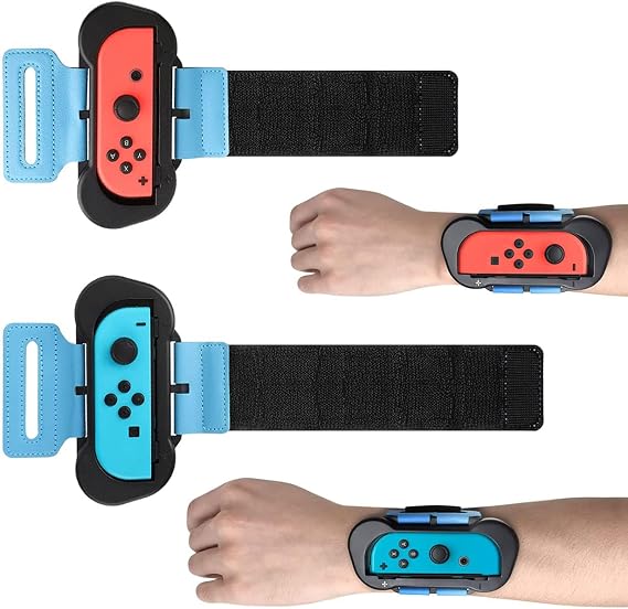 Wristbands for Just Dance 2026/2025/2024/2023/2022 &Zumba Burn It Up,[Black] Adjustable Elastic Wrist Straps for Nintendo Switch Controller/Switch OLED JoyCons Just Dance Accessories,2 Pack