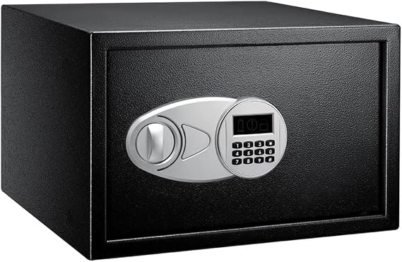Amazon Basics Steel Security Safe with Digital Keypad, 34 L, Black