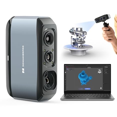 3DMakerpro Moose Premium 3D Scanner for 3D Printing - 0.03mm & 24-Bit