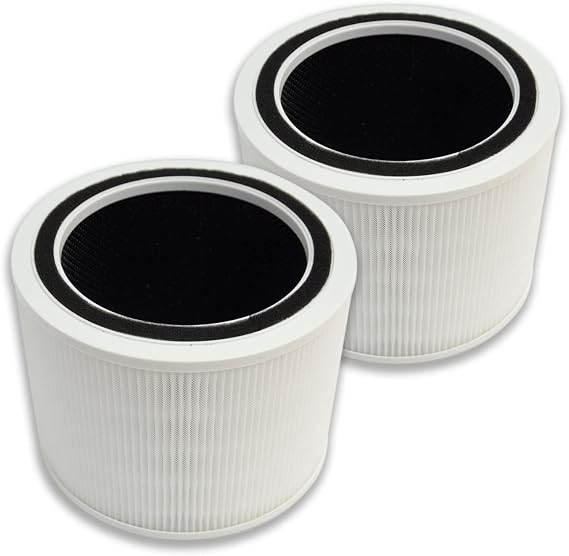 PUREBURG Replacement Filters Compatible with Levoit Core 200s Air Purifiers, Part Core 200S-RF, H13 True HEPA and Activated Carbon Multi-Layer Filtration, Pack of 2