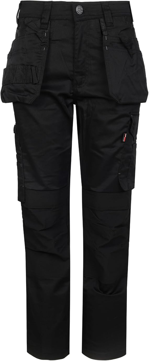 TuffStuff - Proflex Work Trousers - Heavy-Duty Tradesman Trousers with Knee Pad Pockets & Tuck-Away Holster Pockets - 260gsm Full Stretch Fabric, Slim Fit Design