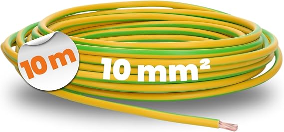 Lapp 10 m H07V-K 10 mm² Green/Yellow Grounding Cable - Flexible PVC Wire