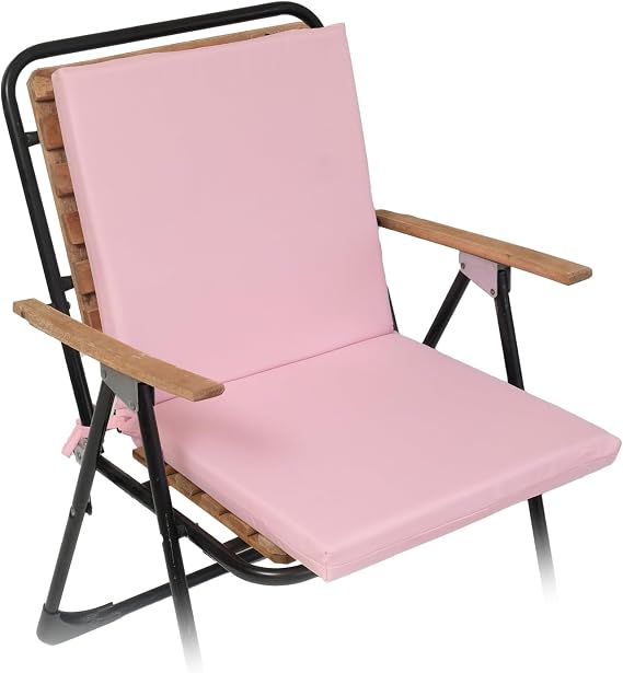 Xpermate Arkalıklı Sandalye Minderi Su Yağ İtici Sırtlıklı Fermuarlı Bağcıklı Yıkanabilir Balkon Bahçe 40x40 Pembe