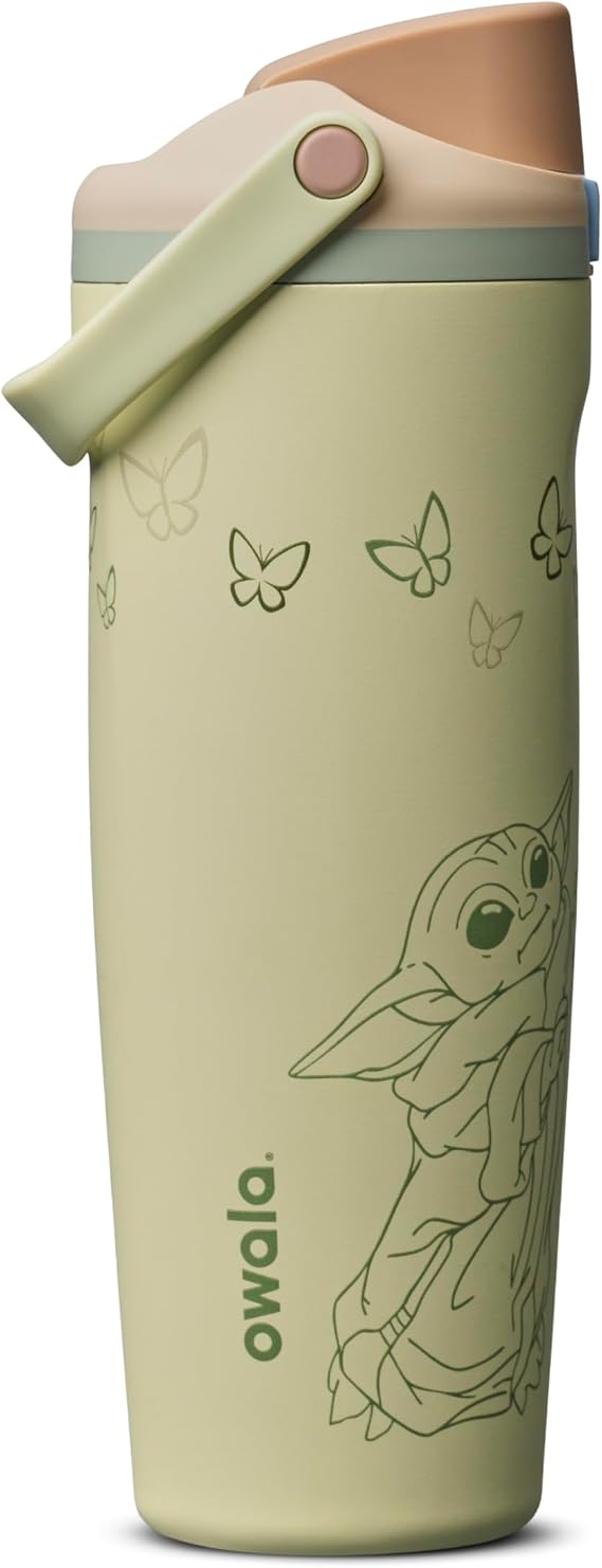 Owala Star Wars FreeSip Insulated Stainless Steel Water Bottle with Two-Way Spout, Built-in Straw, and Bucket Handle - Made for Travel, School, and Sports - 30oz BPA Free Water Bottle