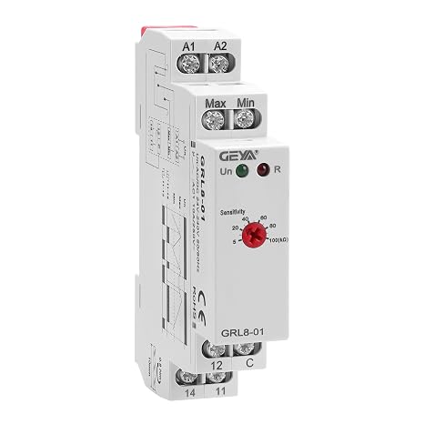 GEYA 2 Level Control Mode 1SPDT Liquid Timer Control Relay Electronic Liquid Level Control 10A (GRL8-01,AC/DC24V-240V)