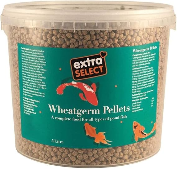 Extra Select Wheatgerm Pellets Complete Fish Food Tub, 5 Litre