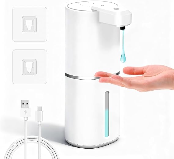 Dalugo Automatic Wall Mounted Soap Dispenser, 380mL Liquid Soap Dispenser with Sensor, Waterproof for Kitchen and Bathroom