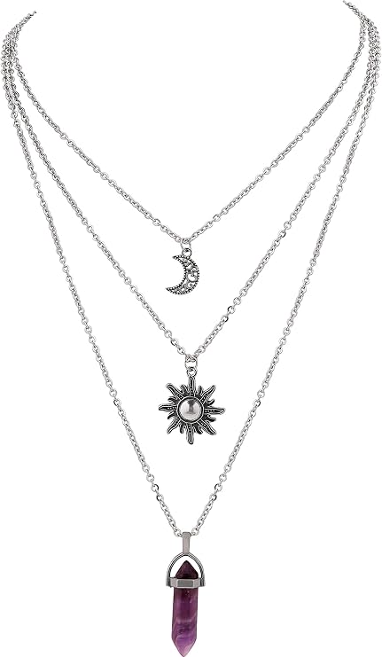 Hippie Gothic Layered Punk Necklace, Goth Grunge Jewelry for Women