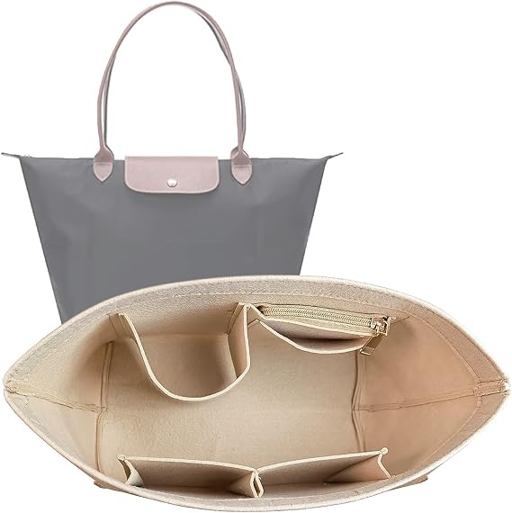 Le Pliage Neo (Büyük) Çanta Düzenleyici için Çanta Düzenleyici Ekleme Parçası - Premium Keçe Düzenleyici, Bej, Large