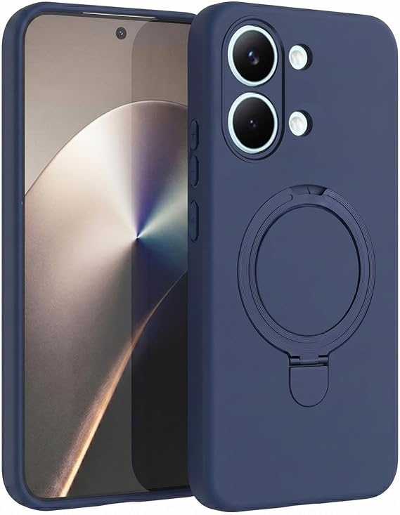 Microsonic Xiaomi Poco X8 Pro Max için Kılıf Aura Stant MagSafe Lacivert [Poco X8 Pro Max ile Uyumlu Kılıf - Lacivert]