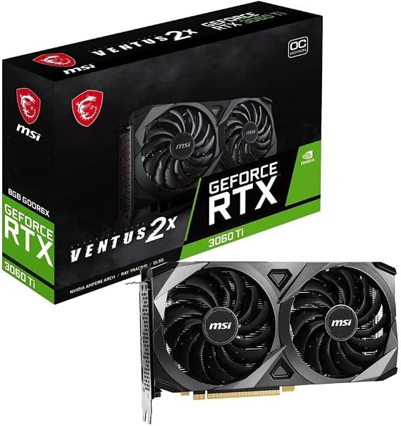 MSI Graphics Board GeForce RTX 3060 Ti VENTUS 2X 8GD6X OC VD8383