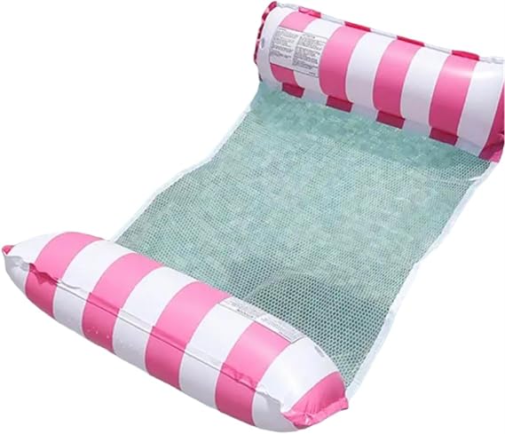 Inflatable Pool Hammock/Pink Pool Float/Pool Inflatables for Adults, 4 IN 1 Swimming Pool Floats Hammock/Pool Toys/Water Hammock - Armchair - Seat - Floating Bed