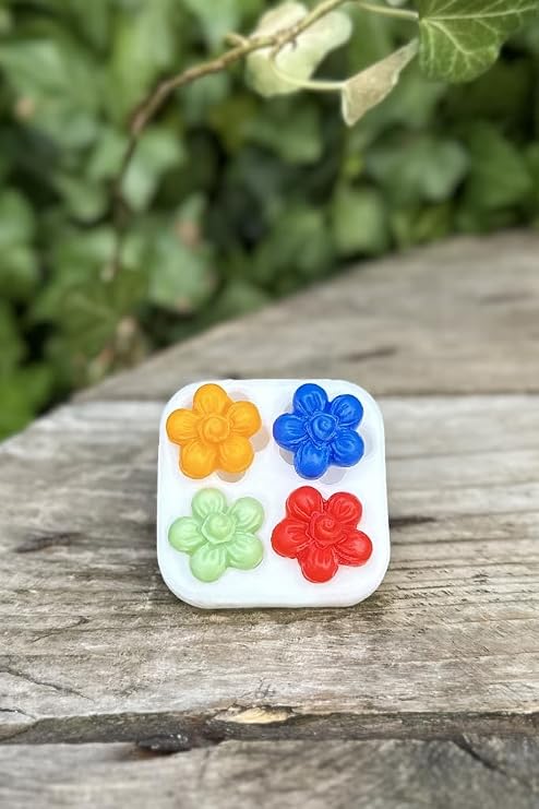 Rufus Concept Bacopa Çiçeği Dörtlü Mum Kalıbı (Silikon)
