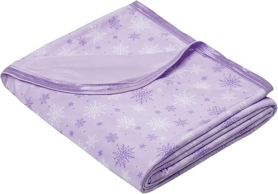 Cooling Blanket for Hot Sleepers – Thin Summer Cooling Blanket Throw Size, Q-Max >0.5 Lightweight Cooling Throw Blanket for Bed, Couch, or Sofa – Snowflake Cool Blankets, (Purple, 130 x 180cm)