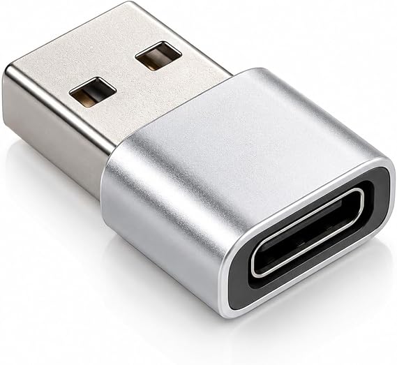 USB to Type-C Dönüştürücü Adaptör – USB-A Erkek to USB-C Dişi Çevirici, Tak Çalıştır Kompakt Metal Gövde, Telefon Tablet Bilgisayar ve Type-C Cihazlar İçin USB C Adaptör