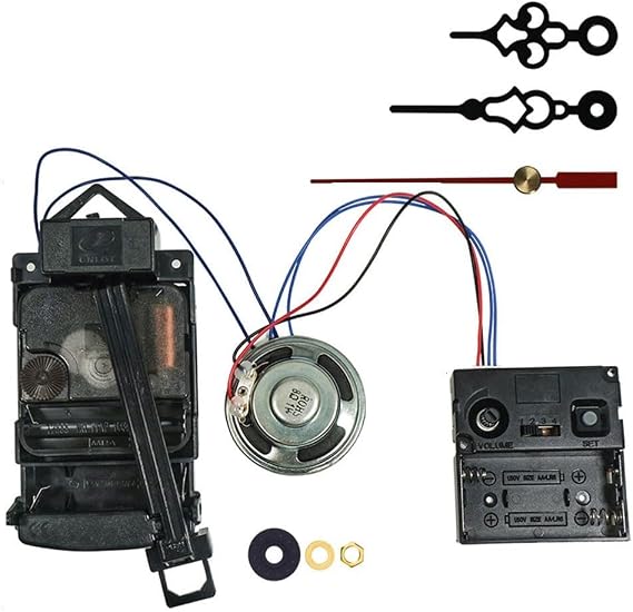 Clock Movement, Pendulum Quartz Clock Movement With Westminster Music Chime Box, DIY Swing Drive Hourly Chime Accessory Speaker(B)