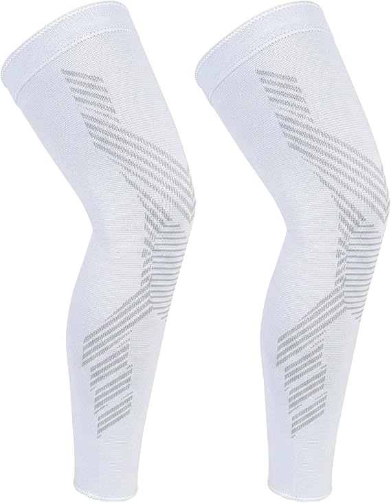 2 Pack Full Leg Compression Sleeves Long Knee Support Anti Slip