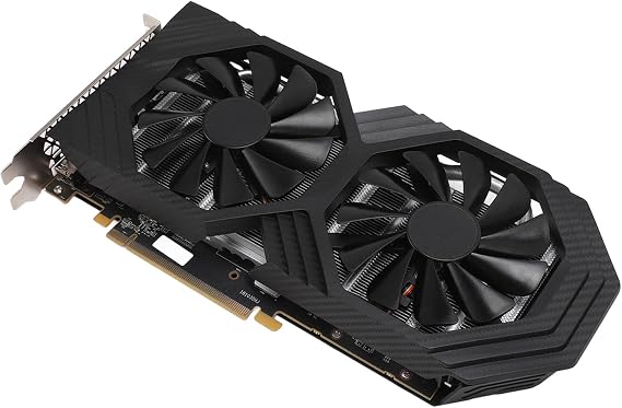 RX590 8GB GDDR5 Gaming Graphics Card High Performance 256-bit PCI Express 3.0 X16 Dual Fan Cooling VR Ready Game Build ABS Metal PCB for GPU