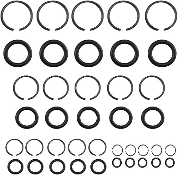 Pneumatic Wrench Socket Retainer For Ring Sets with O for For Ring 5 Pieces for 3/8 1/2 3/4 1 Pneumatic Standard Socket Tools (1/2)