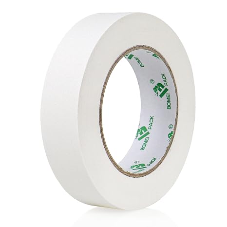 BOMEI PACK White Double Sided Carpet Securing Tape 24mm x 25m Strong sticky heavy duty Carpet Tape for Floor mats Sports rugs Fixing in place at Home Office Hotel Hall Gym 1 Roll