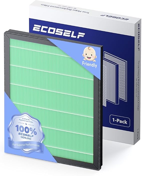 ECOSELF Genuine Replacement Air Purifier Toxin Absorber Filter for HAP602/ HAP602WF Air Purifier Filter, 3-Stage Filtration Repacement for High-Efficient Filtration (1 Pack), Green