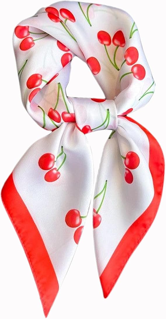 CYian Silk Feeling Scarf for Women Square Scarf Satin Head Scarves Fashion Neck Scarfs for Bag Hair Scarves Gift