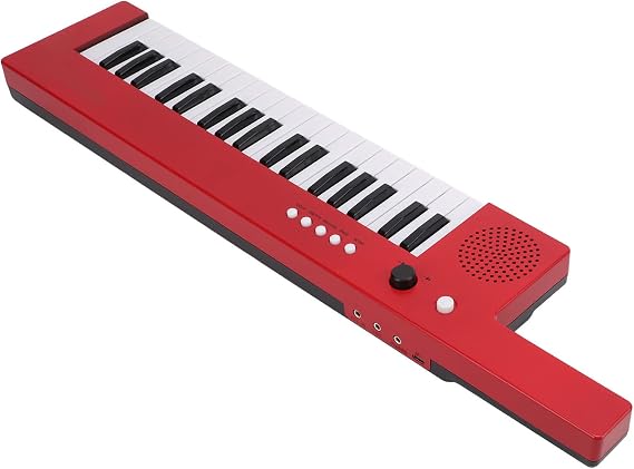 37 Key Keyboard Piano, Portable Guitar Electronic Organ Mini Keytar with 32 Note Polyphony, Education Musical Instrument (BF-3755 red)