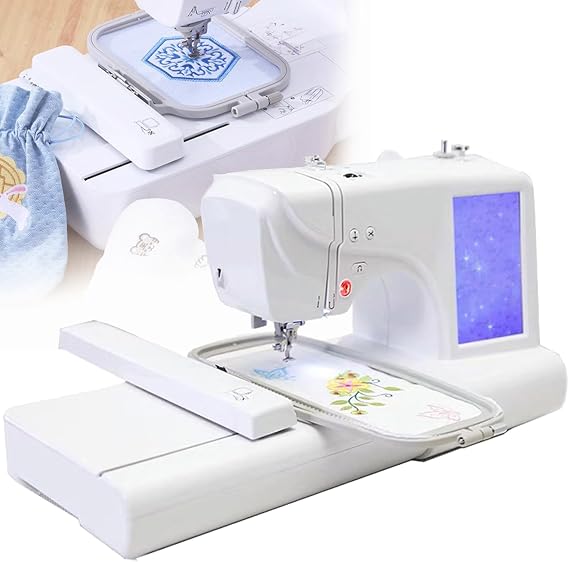 Sewing Machine & Quilting Sewing Machine, Computerized Self-Threading Sewing Machine, 132 Built-in Stitching, Extension Table, 7" LCD Touch Screen Automatic Embroidery Machine