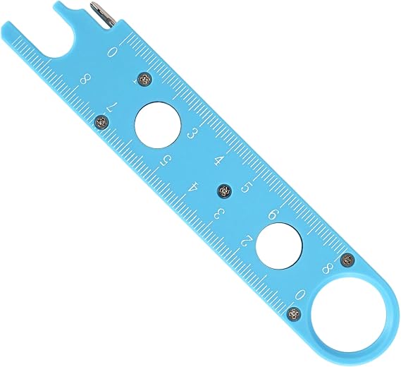 Needle Threader Quick Threading Device Sewing Machine Threading Tool Built-in Ruler Portable Mechanical Thread Sizer Sewing Notions Embroidery Tool Crochet Hook Accessory for Home Craft Room