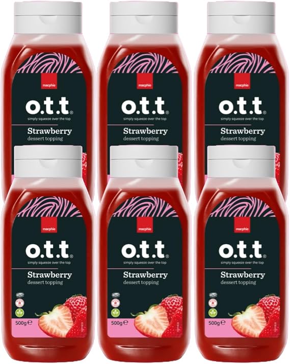 OTT - Dessert Topping Sauce - 500gm (6, Strawberry)