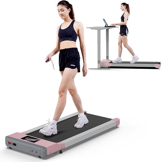Walking Pad 300lb Treadmill Under Desk with 2.5HP Motor Walking Pad Treadmill for Home and Office No Installation Required Standing Desk Treadmill with Remote Control LED Display Green