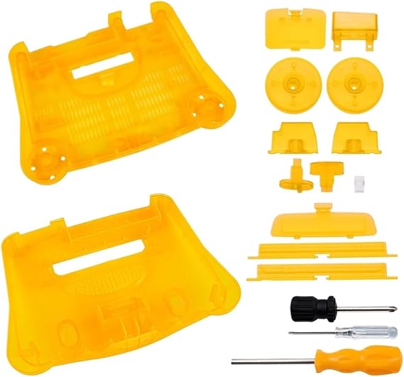 N64 Retro Game Console All Version Replacement Shell Protective Housing - Compatible with Nintendo 64 TRN Orange