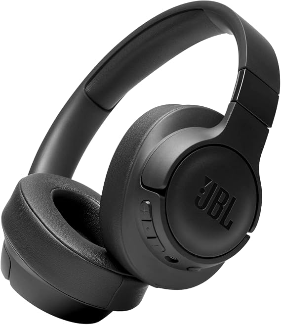 JBL Tune 710 BT Wired and Wireless Over-Ear Headphones with Built-In Microphone, Multi-Point Connection and Hands-Free Controls, Black