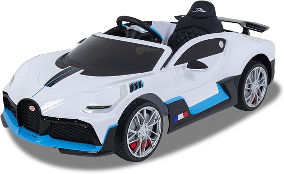 Bugatti Divo 12v For Children, White And Blue, Full Option, Parental Rc Remote