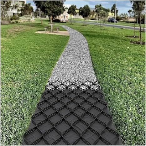 Honeycomb Paving Grids,Inch Ground Grid - Honeycomb Gravel Stabilizer for Subgrade Work, Heavy Duty Black for Driveways, Patios, and Landscaping Solutions