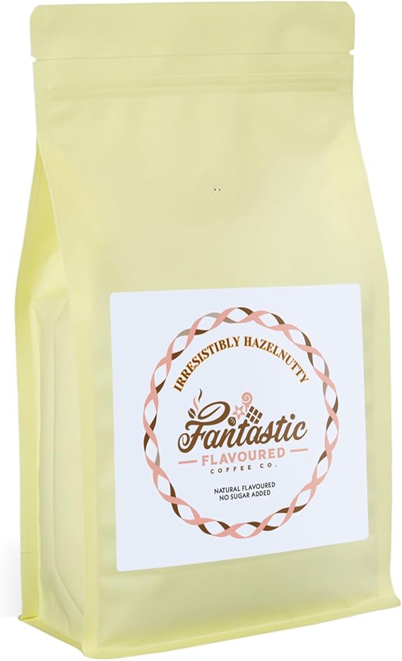 Hazelnut Flavour Coffee Beans 227g - Irresistibly Hazelnutty - Fantastic Flavoured Coffee Company - Naturally Flavored - All Coffee Machines - No Sugar Added - Suitable For Nut Allergies