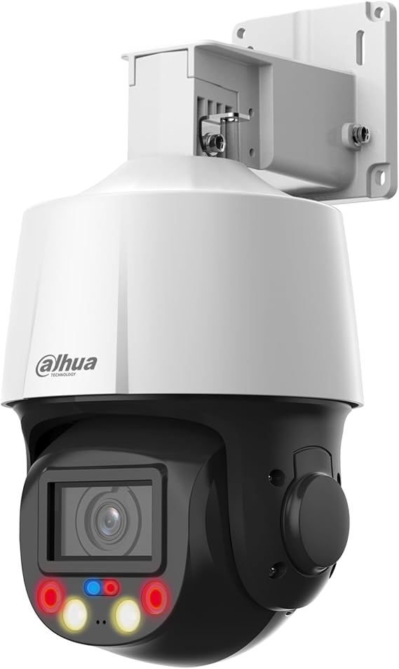 Dahua WizSense series Tioc PTZ network dome camera/4MP with infrared and white light. audio and visual alarm. 5 x zoom lens. 2.7-13.5mm. IP66. IR light up to 50 meters/white light up to 30 meters