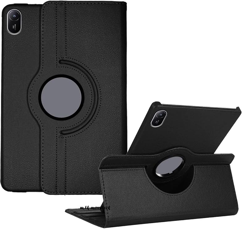 M.TK moveteck Huawei Matepad Se 11" Inç 2024 Uyumlu Tablet Kılıf 360 Derece Koruma Standlı Kapaklı Dönen Ags6-w09, SİYAH, Tek Ebat, 360DÖNEN-MATEPADSE11-SİYAH