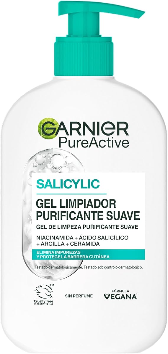 Garnier PureActive Salicylic Gentle Purifying Gel with Niacinamide, 250 ml