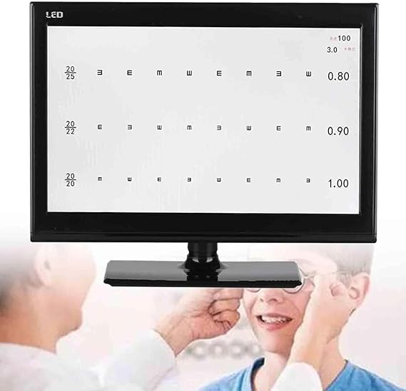 Visual Acuity Chart Digital, Screen Vision Chart Digital Visual Acuity Ch-art Eye Cha-rts Optometry Tester Projector Ophthalmic LCD Optical Tester Monitor, For Eye Exams.(21.5in)